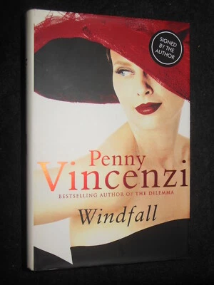 SIGNED; PENNY VINCENZI - Windfall (1997-1st) Women's Fiction, Novel, Hardback DJ - Image 1 of 4