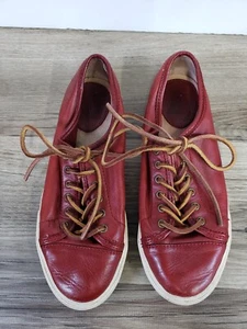 FRYE MINDY ROT DISTRESSED LOW TOP LEDER SCHNÜRSCHUHE SNEAKER GRÖSSE 5,5 M - Bild 1 von 14