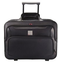 MONOLITH DELUX NYLON WHEELED LAPTOP TROLLY CASE WITH LOCKABLE ZIP FOR UPTO15.4" 