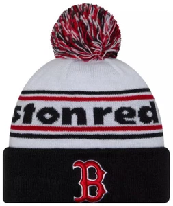 BOSTON RED SOX MLB NEW ERA ERWACHSENE MARINEBLAU GEBÄNDERTE BOMMELMANSCHETTE STRICKMÜTZE EINHEITSGRÖSSE - Bild 1 von 2
