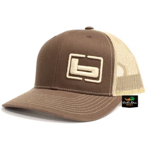 NEW BANDED GEAR TRUCKER CAP HAT BROWN KHAKI W/ "b" SIDE LOGO ADJUSTABLE - Picture 1 of 3