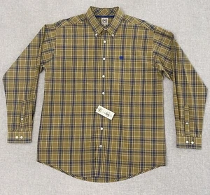 Cinch Mens Medium Long Sleeve Western Cowboy Blue Tan Button Down Shirt New - Picture 1 of 12
