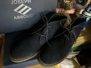 Joseph Abboud Shoes Mens Chukka Navy Blue Suede Boots Booties Size 12 - Picture 1 of 9