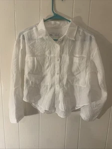 Camisa Zara Niños Blanca Manga Larga Niños Talla 11-12 Botones - Imagen 1 de 8