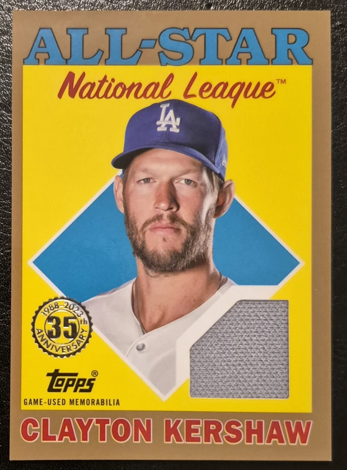 CLAYTON KERSHAW 02/50 Game Used Patch 2023 Topps 88ASR-CK '88 ALL-STAR 35th RARE - Image 1 of 4