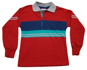 Vtg Buster Brown Boys Size 6 Striped Long Sleeve Polo Shirt - Picture 1 of 5