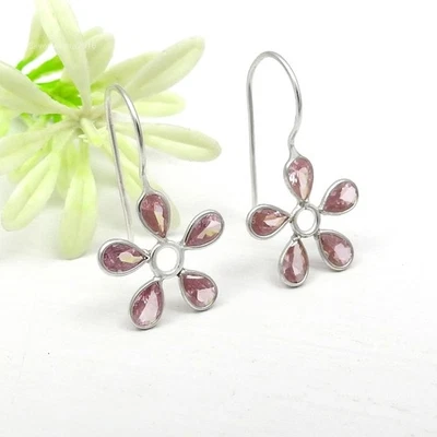 Pera Zircone Cubico Gemma Argento Massiccio Sorella Pendente Etnico Lunetta - Immagine 1 di 4