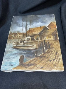 Mid Century Original Painting On Canvas Painting by Cataldi ?catalhi? 8”x10” - Picture 1 of 8