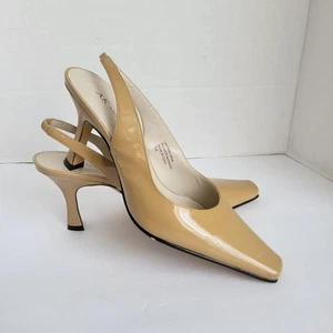 Anne Klein Tan Upper Leather 3" Heel Pump Size 7M - Picture 1 of 8