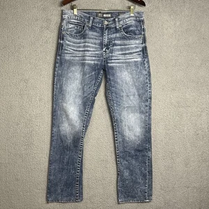 BKE Jeans Mens 33 Long Blue Jake Buckle Denim Pant Washed Out Faded - Picture 1 of 11