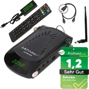HX 2600 Mini - Full HD DVB-S2 Receiver + WLAN Antenne und HDMI Kabel, PVR ready - Bild 1 von 8