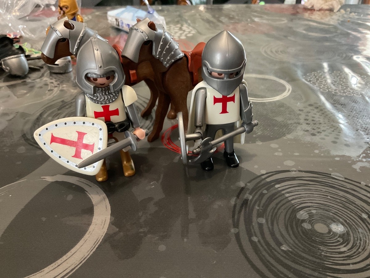 PLAYMOBIL VINTAGE MÉDIÉVAL Transport De Prisonniers Charrette Set 3674 - Foto 3