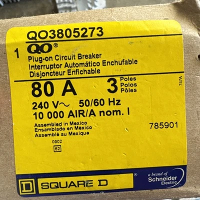 Square D NEW QO3805273 Miniature circuit breaker - Image 1 of 2