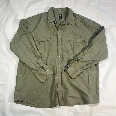 Aigle Hombre Manga Larga Con Botones, Algodón, Verde, XL Foto 1 de 4