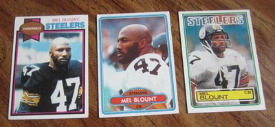 Mel Blount Lot of 3 DIFFERENT Topps Trading Cards NFL Football Steelers - Image 1 of 2