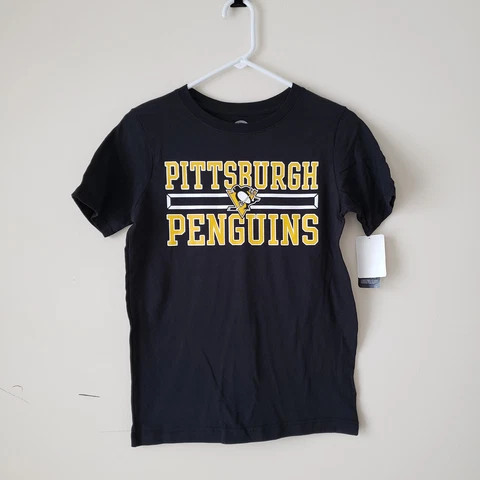 Pittsburgh Penguins T-Shirt Tee Youth XS-XL Black NHL Hockey Kids Boys NWT Cover