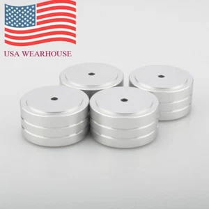 4PCS Aluminum 40mm  Feet Pad AMP Speaker Isolation Stand Floor Protect Turntable - Picture 1 of 8