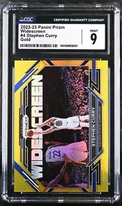 2022-23 Panini Prizm Widescreen Gold 9/10 Prizm Stephen Curry #4 CGC 9 Pop 1 - Picture 1 of 2