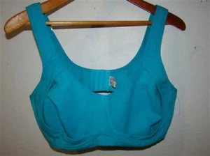 New Comfort Choice 46D Teal Cotton Sports Bra #93912 - Picture 1 of 3