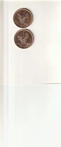 2 x Ireland Penny Large Size Coin 1968 Irish Hen & Chicks LOOK BU LOT COINS - Picture 1 of 2