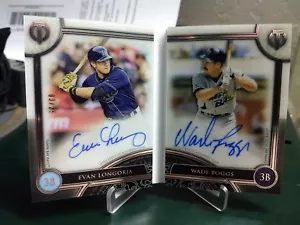 2017 Tribute Evan Longoria/Wade Boggs Tampa Bay Rays SP Tandem Book Auto #03/25 - Picture 1 of 7