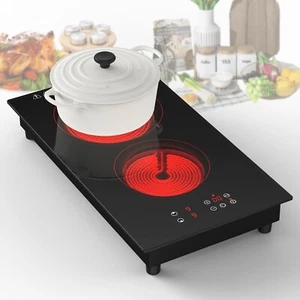 2 Burner Electric Cooktop 3000W Built-in & Countertop Portable Stove Top 220V - Picture 1 of 9