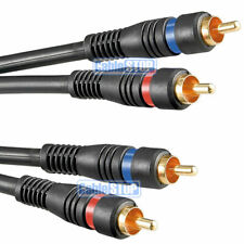 PRO TWIN RCA PHONO CABLE 2 x Male to 2 x Male DOUBLE SHIELDED AMP SUB LEAD