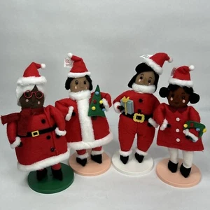 Target Wondershop Christmas Felt Figurine Lot  Mrs Claus Coat Wreath Tree Gift - Picture 1 of 8