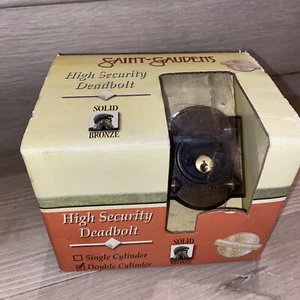 Trimco High Security Double Cylinder Deadbolt Solid Bronze.2-Keys - Picture 1 of 10