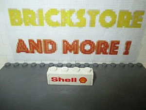 Lego - 1x Brick/Brique 1x4 Shell Text and Logo Pattern 7735 - 3010pb287L Left - Imagen 1 de 1