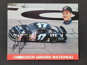 1998 Matt Kenseth Signed Hero Card, NASCAR Lycos #17 Reiser Enterprises Chevy