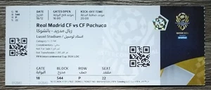 original TICKET Intercontinental Cup 18.12.2024 Real Madrid vs CF Pachuca # P22 - Picture 1 of 9