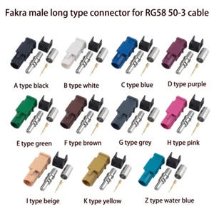 1 szt. Fakra Wtyczka RF Złącze A / B / C / D / E / F / G / H / I / K / Z Długa wersja Zacisk do RG58 - Zdjęcie 1 z 12