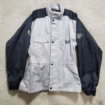 Jaqueta de chuva masculina First Gear motocicleta média branca preta 100% náilon manga longa - Imagem 1 de 4