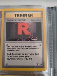 Rocket’s Hideout 63/64 Neo Revelation Set Pokemon Card unlimited non holo.