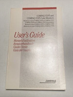 Compaq 151FS and Compaq 171FS color monitor user guide - Image 1 of 2