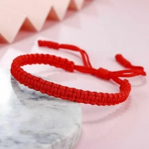Good Luck rote Schnur geflochtenes Armband Schutz gesegnet verstellbar x2 - Bild 1 von 4