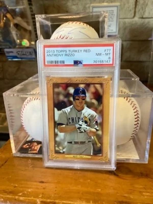 2013 Topps Turkey Red Anthony Rizzo #77 PSA NM-MT 8 - Image 1 of 3