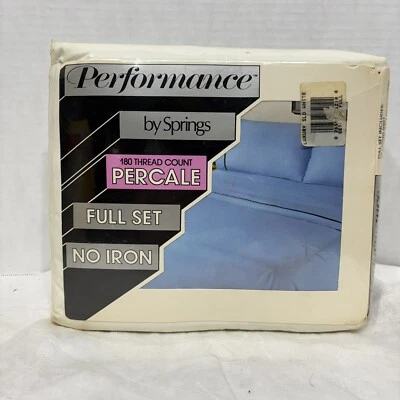 Juego completo de sábanas percal Performance by Springs de colección 180 hilos blanco roto nuevo 3 piezas Foto 1 de 4