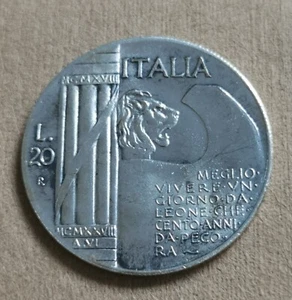 20 LIRE Commemorative Medal of Benito Mussolini - 1945 - Imagen 1 de 7