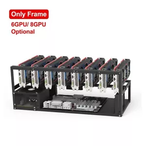 6 / 8 GPU Miners Open Air Mining Rig - Picture 1 of 4