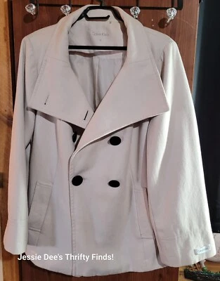 Пальто женское Calvin Klein белое шерстяная/ангорская смесь размер 6 - Изображение 1 из 4