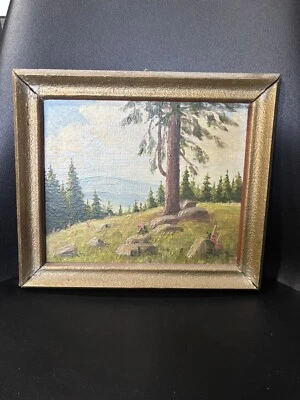 ÖLGEMÄLDE - Landschaft - Auf Holz gemalt….Dachbodenfund - Bild 1 von 4