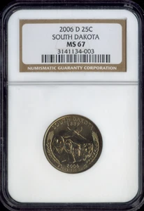 2006-D South Dakota Quarter NGC MS67 Business Quality - Picture 1 of 2