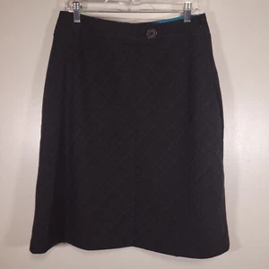 Worthington Stretch A-Line Skirt Size 12 Gray Plaid Lined 32" x 25" - Picture 1 of 7