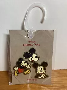 Disney Mickey Mouse Emaille Pin Set von Junk Food 3er Set Pins - Bild 1 von 4
