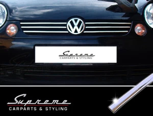 VW Lupo Typ 6E 6X Chrom Zierleisten 3M Tuning für Kühlergrill oben - Bild 1 von 4