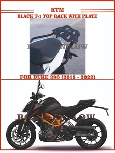 KTM BLACK T-1 TOP RACK WITH PLATE for DUKE 390 (2019 - 2022) - Exp Ship - Picture 1 of 6