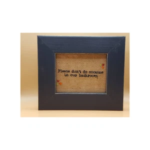 Funny 7" x 6" Monogrammed Bathroom Sign "Please don't do......" See Pictures - Picture 1 of 5