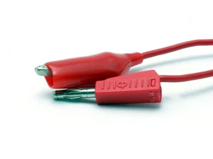 Cable de medición con pinza de cocodrilo 0,25m 0,75qmm PVC rojo - Imagen 1 de 2